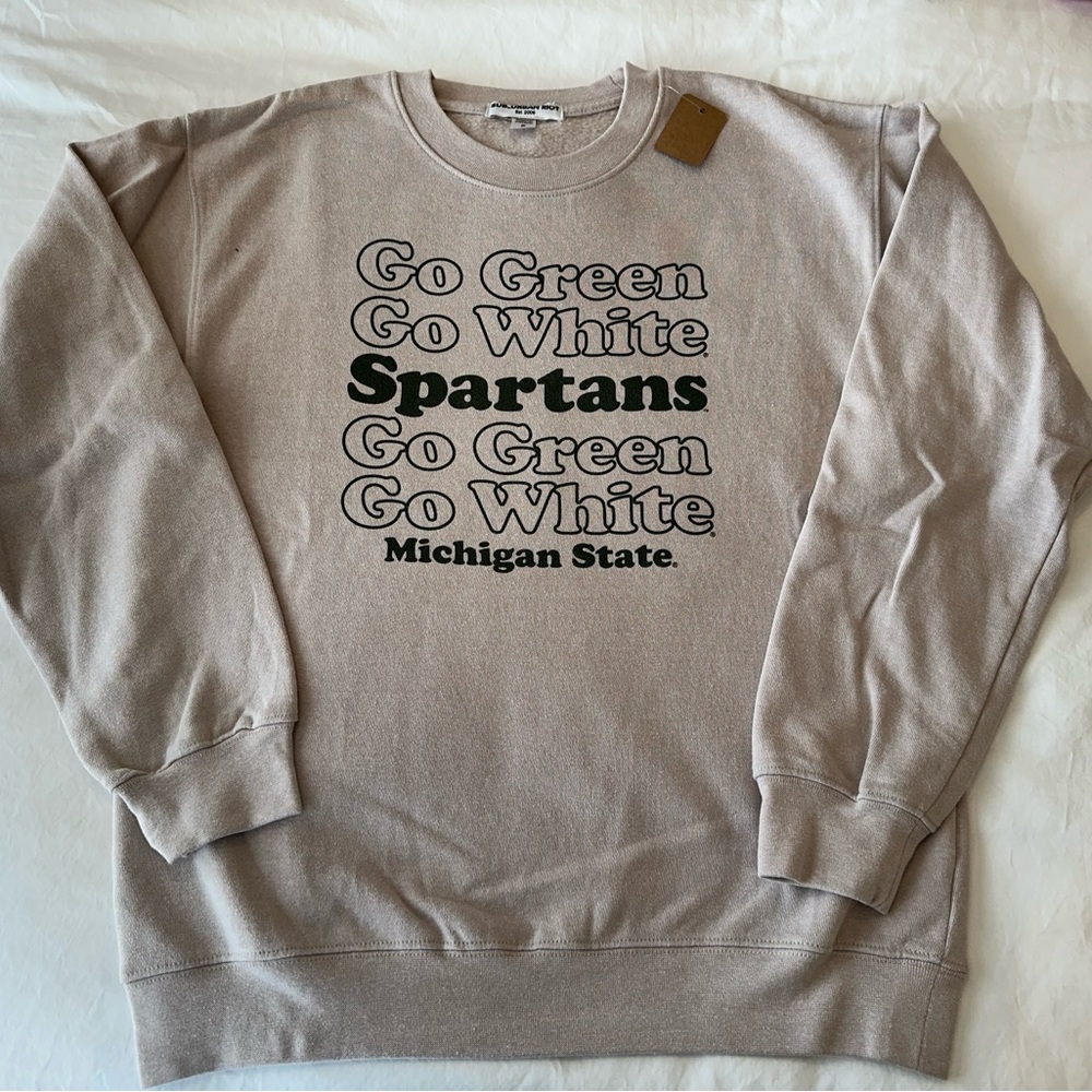 Michigan State Spartans Beige Sweater